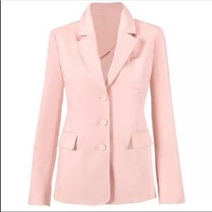 Cabi Grace Blazer Style #5656 Size 4 Carnation Pink Button Front